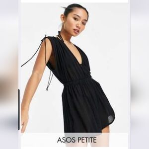 ASOS Petite Black Beach Romper